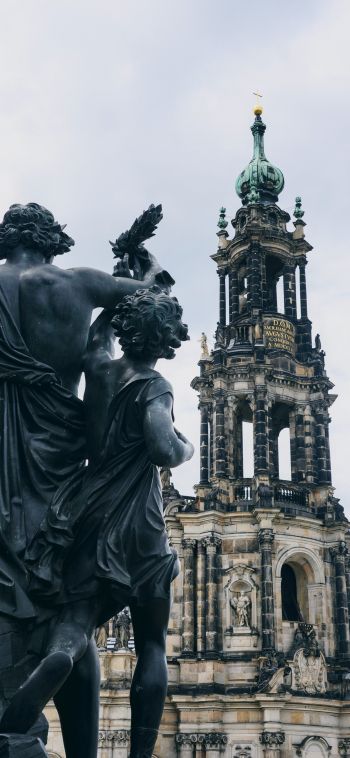 Dresden, Germany, statue Wallpaper 1080x2340