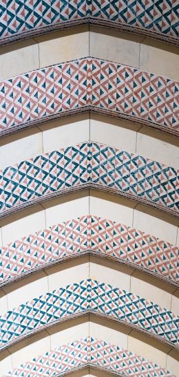 pattern, arch, ceiling Wallpaper 1440x3040