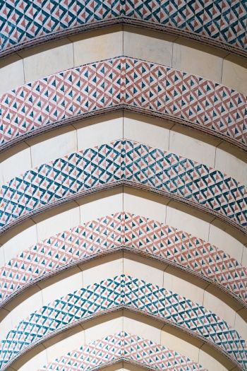 pattern, arch, ceiling Wallpaper 640x960