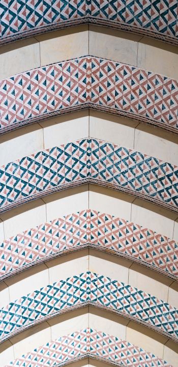 pattern, arch, ceiling Wallpaper 1080x2220