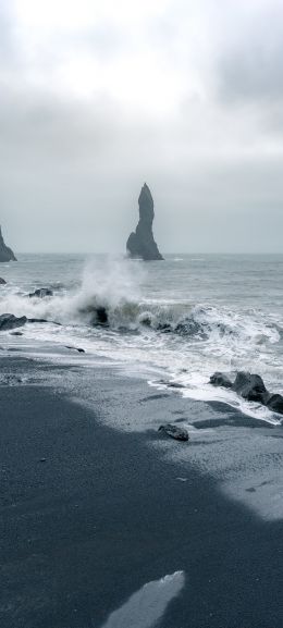 Iceland, sea, waves Wallpaper 720x1600