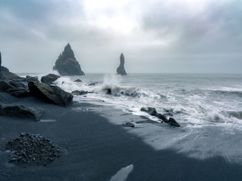 Обои 800x600 Исландия, море, волны