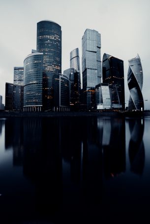 Moscow City, skyscrapers, Moscow Wallpaper 6318x9477