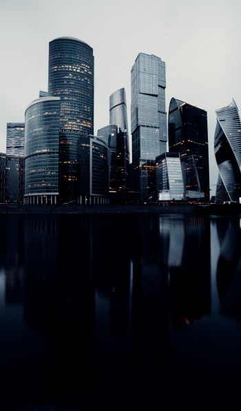Moscow City, skyscrapers, Moscow Wallpaper 600x1024