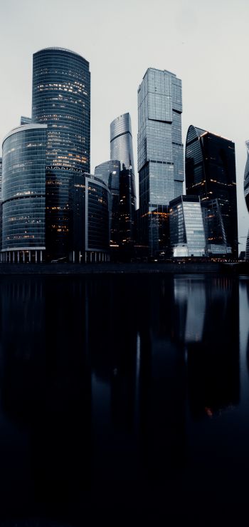 Moscow City, skyscrapers, Moscow Wallpaper 1440x3040