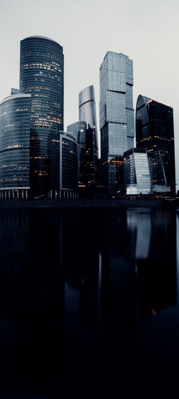 Moscow City, skyscrapers, Moscow Wallpaper 1080x2400
