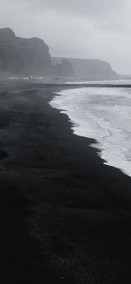 Iceland, beach, sea Wallpaper 1080x2340