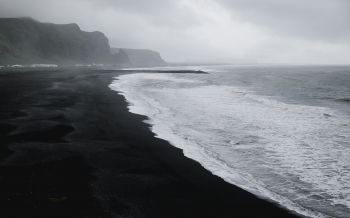 Обои 1920x1200 Исландия, пляж, море