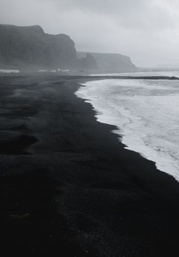 Iceland, beach, sea Wallpaper 1640x2360
