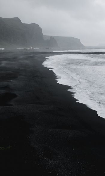 Обои 1200x2000 Исландия, пляж, море