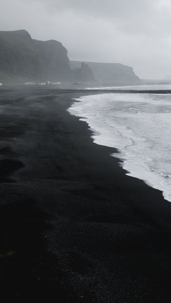 Обои 640x1136 Исландия, пляж, море