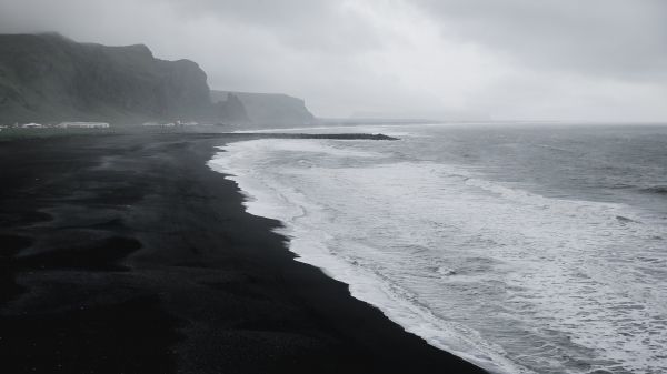 Обои 3840x2160 Исландия, пляж, море