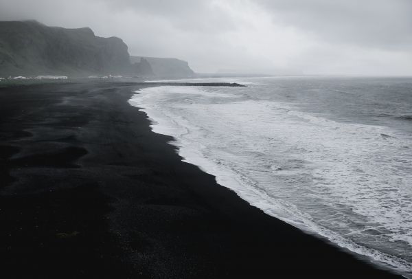 Iceland, beach, sea Wallpaper 4365x2959