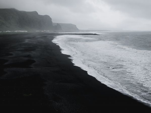 Обои 1024x768 Исландия, пляж, море