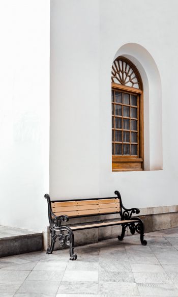 bench, aesthetics of white Wallpaper 1200x2000
