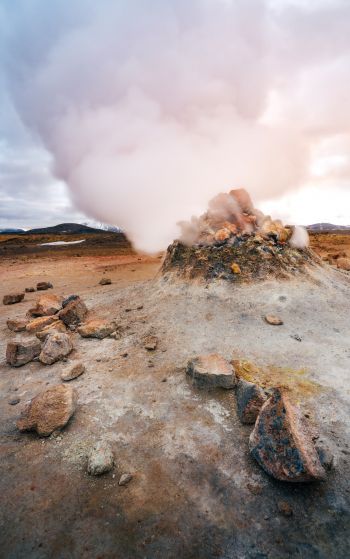 Iceland, geyser Wallpaper 1752x2800