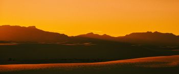 sunrise, landscape, orange Wallpaper 3440x1440