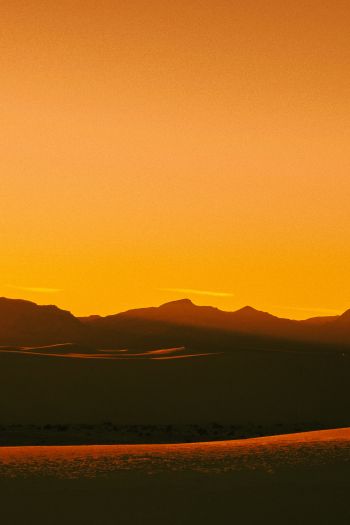 sunrise, landscape, orange Wallpaper 640x960