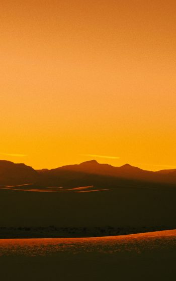 Обои 1200x1920 восход, пейзаж, оранжевый