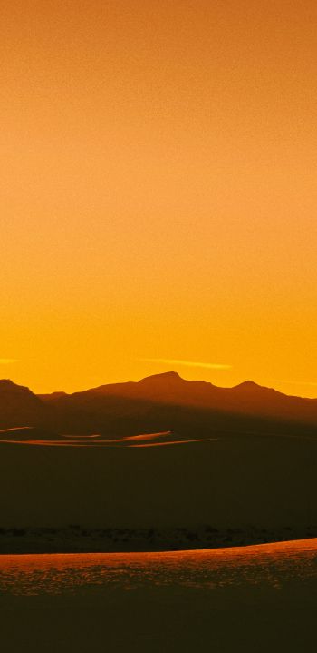 sunrise, landscape, orange Wallpaper 1080x2220