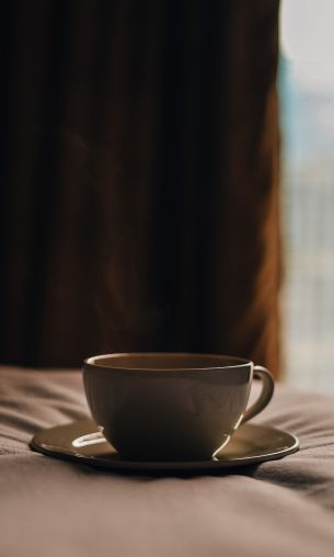 coffee cup, aesthetics, brown Wallpaper 1200x2000