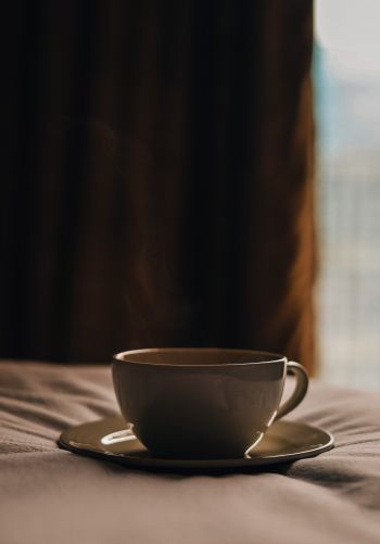 coffee cup, aesthetics, brown Wallpaper 1668x2388