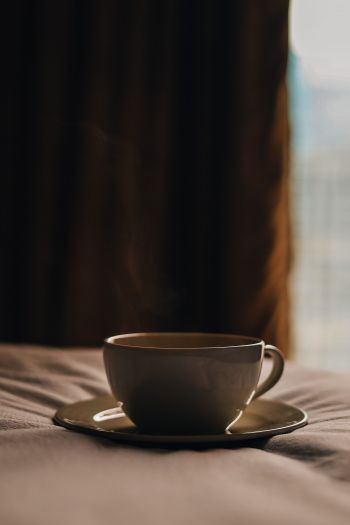 coffee cup, aesthetics, brown Wallpaper 640x960