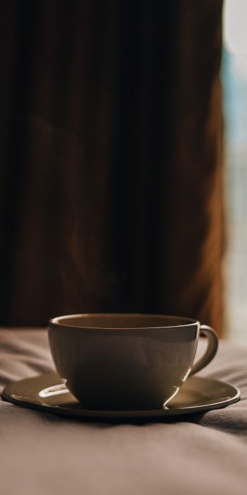 coffee cup, aesthetics, brown Wallpaper 720x1440