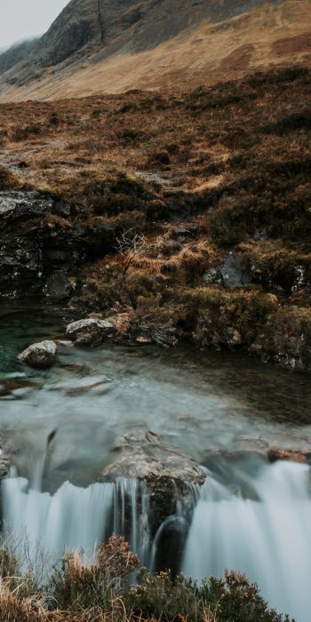 Обои 720x1440 Сказочные бассейны, пейзаж, Шотландия