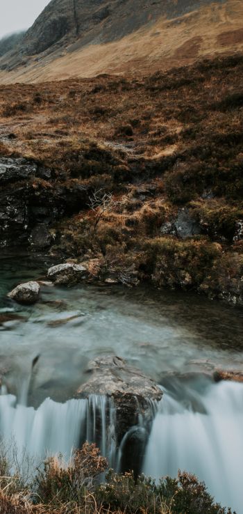 Fairy Pools, landscape, Scotland Wallpaper 1440x3040