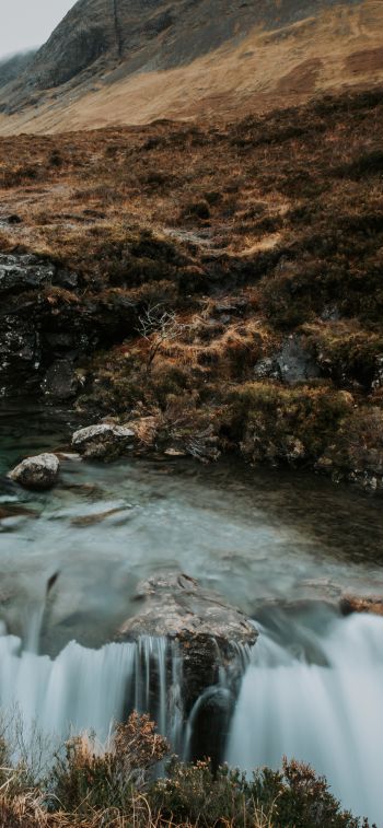 Fairy Pools, landscape, Scotland Wallpaper 1284x2778