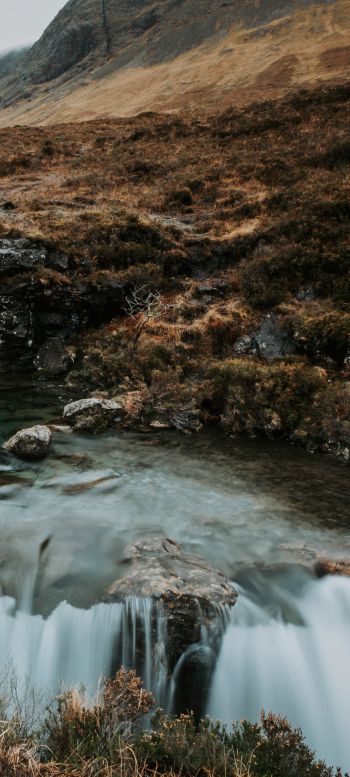 Fairy Pools, landscape, Scotland Wallpaper 1440x3200