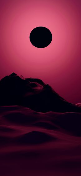 eclipse, red, landscape Wallpaper 1080x2340