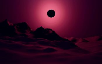 eclipse, red, landscape Wallpaper 2560x1600