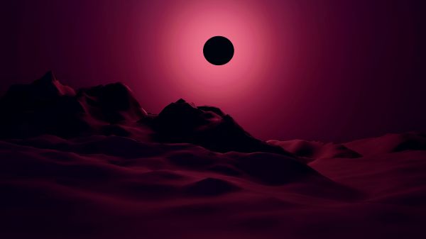 eclipse, red, landscape Wallpaper 2560x1440