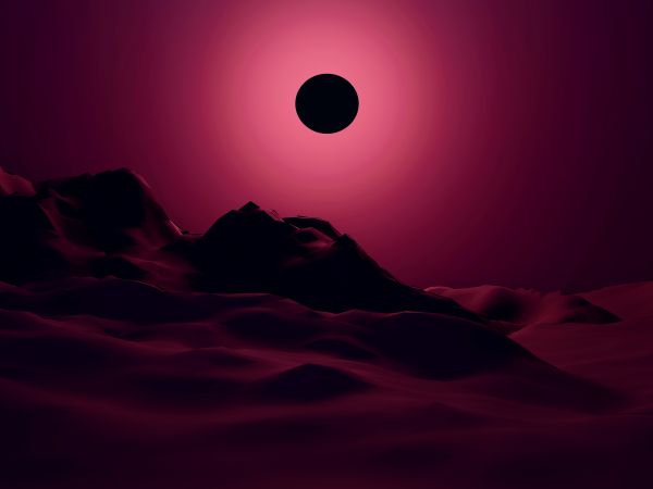 eclipse, red, landscape Wallpaper 800x600