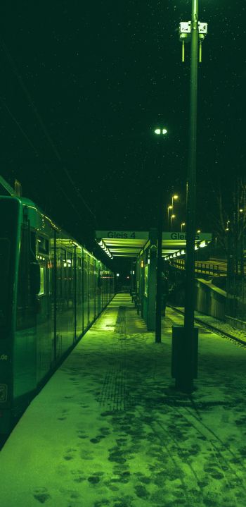 subway, green, city Wallpaper 1080x2220