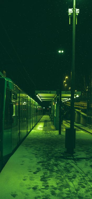 subway, green, city Wallpaper 828x1792