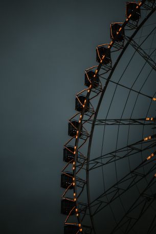 ferris wheel, dark, night Wallpaper 5304x7952
