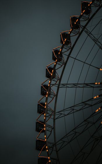 ferris wheel, dark, night Wallpaper 800x1280