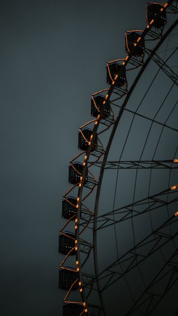 ferris wheel, dark, night Wallpaper 720x1280