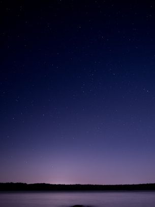 starry sky, night, purple Wallpaper 1620x2160