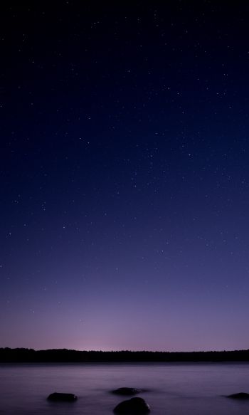 Обои 1200x2000 звездное небо, ночь, фиолетовый