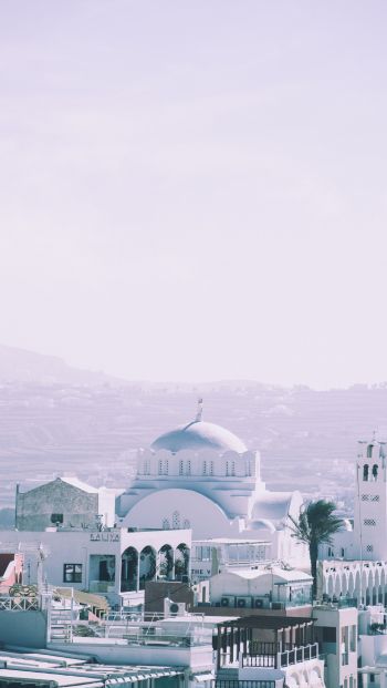 Обои 640x1136 мечеть, купол, белый