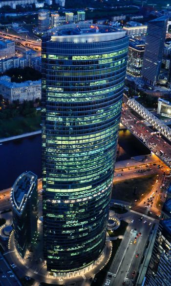Обои 1200x2000 Москва-Сити, небоскребы, город