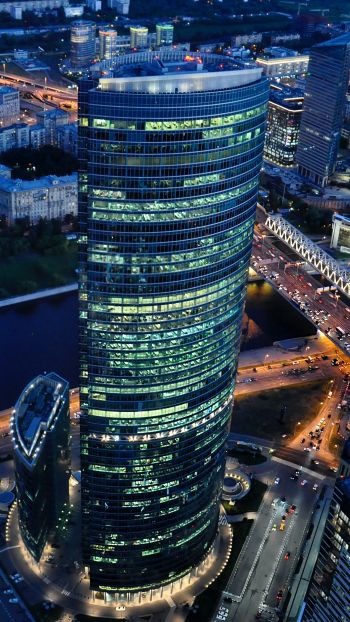Обои 720x1280 Москва-Сити, небоскребы, город