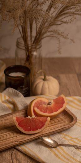 grapefruit, citrus, aesthetics Wallpaper 720x1440