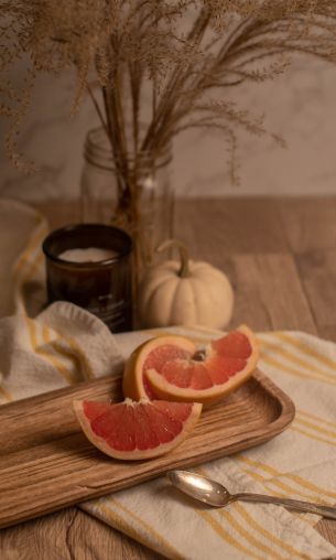 grapefruit, citrus, aesthetics Wallpaper 1200x2000