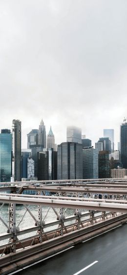 Brooklyn Bridge, New York, USA Wallpaper 1080x2340