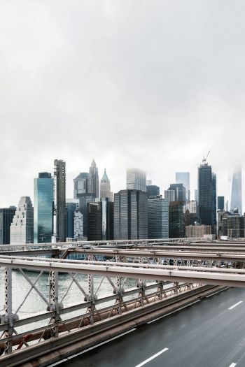 Обои 640x960 Бруклинский мост, Нью-Йорк, США